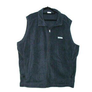 Columbia Men Size 3XT Black Steens Mountain Fleece Full Zip Vest Outdoor Pockets